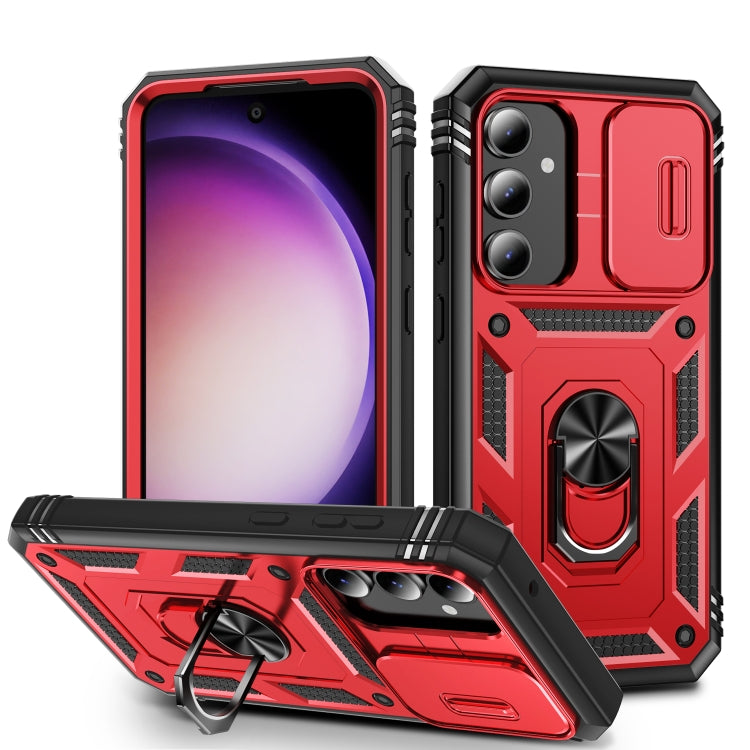 Sliding Camshield TPU + PC Phone Case with Holder, For Samsung Galaxy A25 5G, For Samsung Galaxy S23 FE 5G, For Samsung Galaxy A23 4G / 5G, For Samsung Galaxy A34