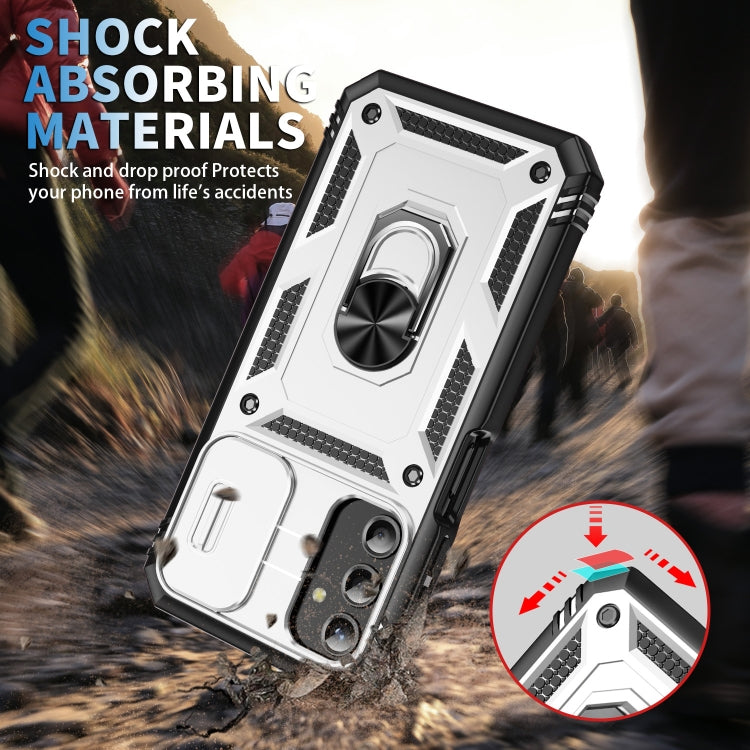 Sliding Camshield TPU + PC Phone Case with Holder, For Samsung Galaxy A25 5G, For Samsung Galaxy S23 FE 5G, For Samsung Galaxy A23 4G / 5G, For Samsung Galaxy A34
