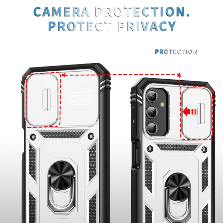 Sliding Camshield TPU + PC Phone Case with Holder, For Samsung Galaxy A25 5G, For Samsung Galaxy S23 FE 5G, For Samsung Galaxy A23 4G / 5G, For Samsung Galaxy A34