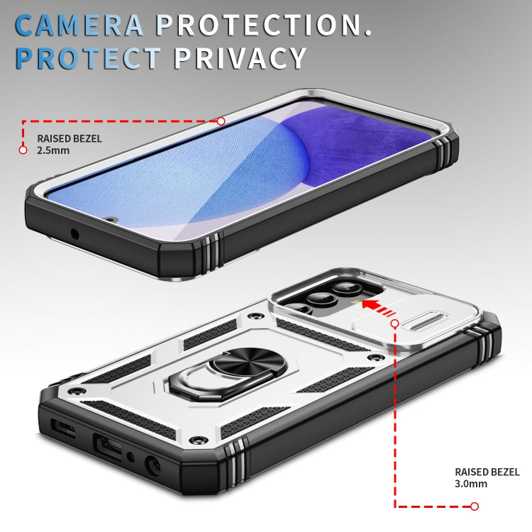Sliding Camshield TPU + PC Phone Case with Holder, For Samsung Galaxy A25 5G, For Samsung Galaxy S23 FE 5G, For Samsung Galaxy A23 4G / 5G, For Samsung Galaxy A34