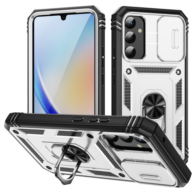 Sliding Camshield TPU + PC Phone Case with Holder, For Samsung Galaxy A25 5G, For Samsung Galaxy S23 FE 5G, For Samsung Galaxy A23 4G / 5G, For Samsung Galaxy A34