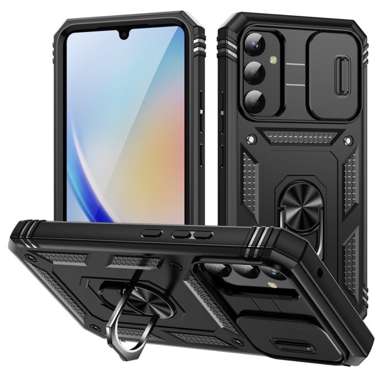 Sliding Camshield TPU + PC Phone Case with Holder, For Samsung Galaxy A25 5G, For Samsung Galaxy S23 FE 5G, For Samsung Galaxy A23 4G / 5G, For Samsung Galaxy A34