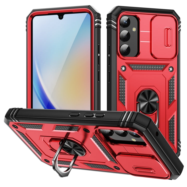 Sliding Camshield TPU + PC Phone Case with Holder, For Samsung Galaxy A25 5G, For Samsung Galaxy S23 FE 5G, For Samsung Galaxy A23 4G / 5G, For Samsung Galaxy A34