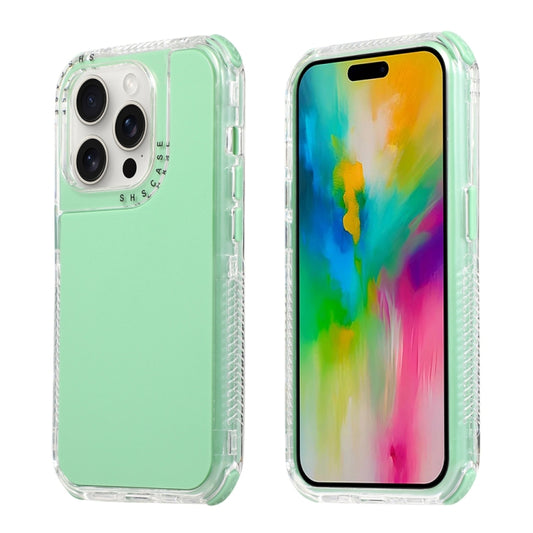 Dreamland 3 in 1 Solid Color Transparent Frame PC + TPU Phone Case, For iPhone 16 Pro Max, For iPhone 16 Pro, For iPhone 16 Plus, For iPhone 16, For iPhone 15 Pro Max, For iPhone 15 Pro