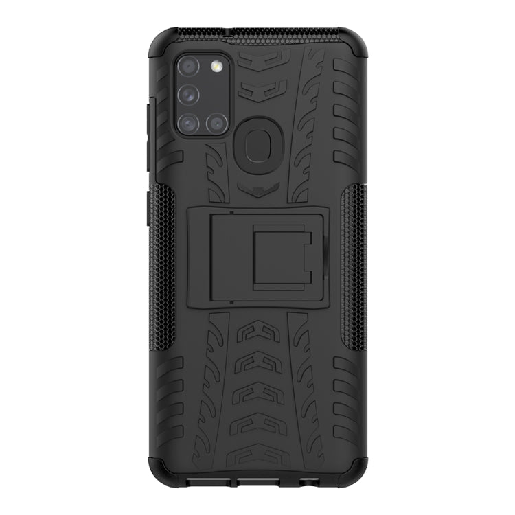 Tire Texture Shockproof TPU+PC Protective Case with Holder, For Samsung Galaxy A21s, For Amazon Fire HD 8 (2020)