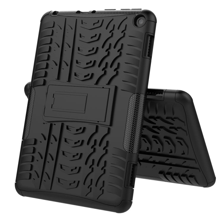Tire Texture Shockproof TPU+PC Protective Case with Holder, For Samsung Galaxy A21s, For Amazon Fire HD 8 (2020)