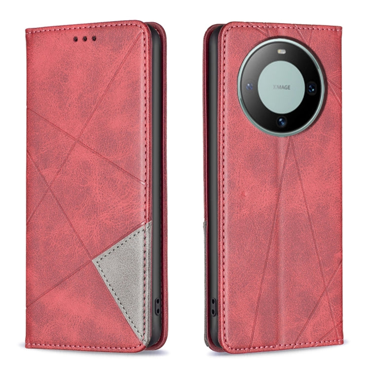 Rhombus Texture Magnetic Leather Phone Case, For Huawei Mate 60 Pro/Mate 60 Pro+, For Huawei Mate 60