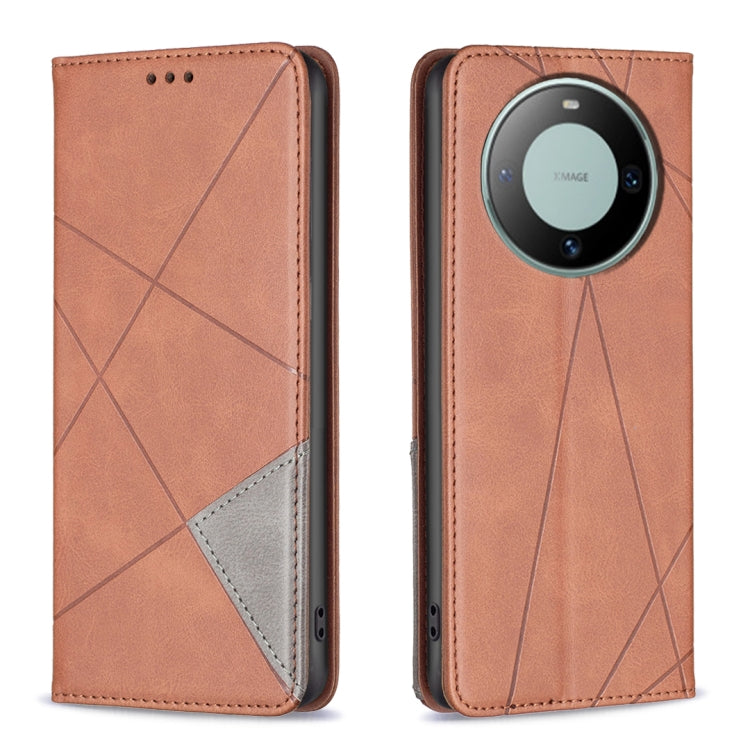Rhombus Texture Magnetic Leather Phone Case, For Huawei Mate 60 Pro/Mate 60 Pro+, For Huawei Mate 60