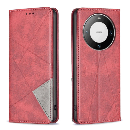 Rhombus Texture Magnetic Leather Phone Case, For Huawei Mate 60 Pro/Mate 60 Pro+, For Huawei Mate 60