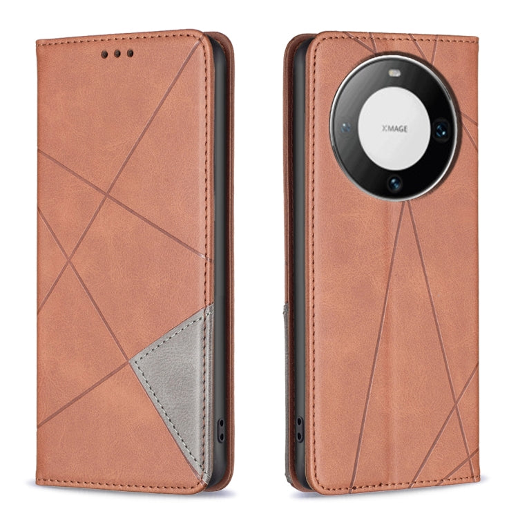 Rhombus Texture Magnetic Leather Phone Case, For Huawei Mate 60 Pro/Mate 60 Pro+, For Huawei Mate 60