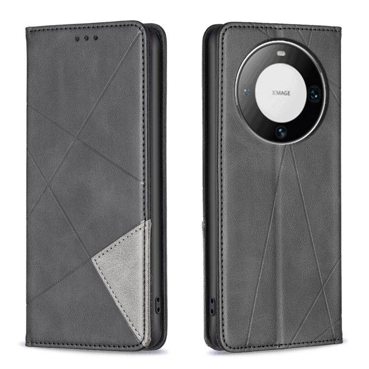 Rhombus Texture Magnetic Leather Phone Case, For Huawei Mate 60 Pro/Mate 60 Pro+, For Huawei Mate 60