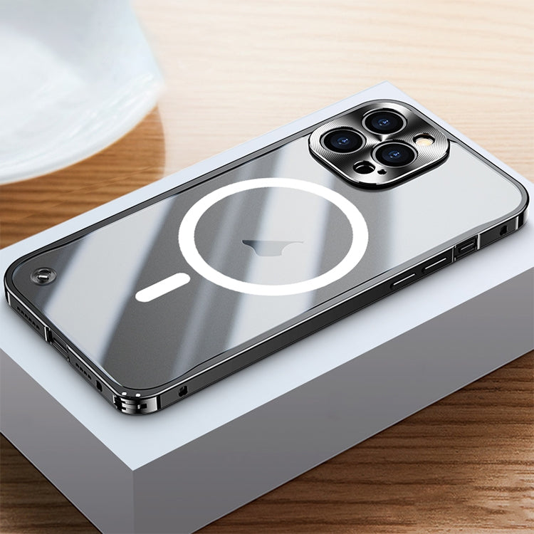 Metal Frame Frosted PC Shockproof MagSafe Case, For iPhone 15 Pro Max, For iPhone 15 Pro, For iPhone 15 Plus, For iPhone 15