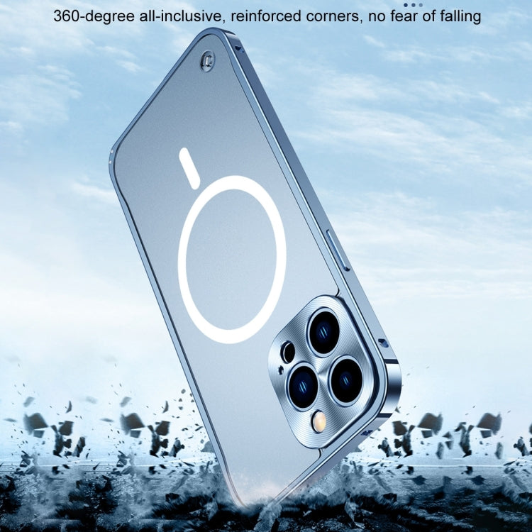 Metal Frame Frosted PC Shockproof MagSafe Case, For iPhone 15 Pro Max, For iPhone 15 Pro, For iPhone 15 Plus, For iPhone 15