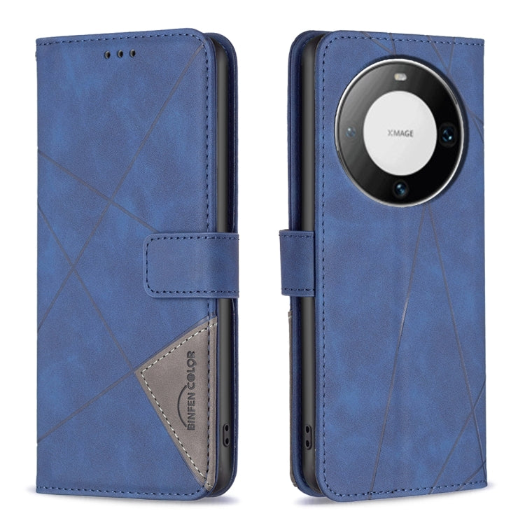 Magnetic Buckle Rhombus Texture Leather Phone Case, For Huawei Mate 60 Pro/Mate 60 Pro+, For Huawei Mate 60