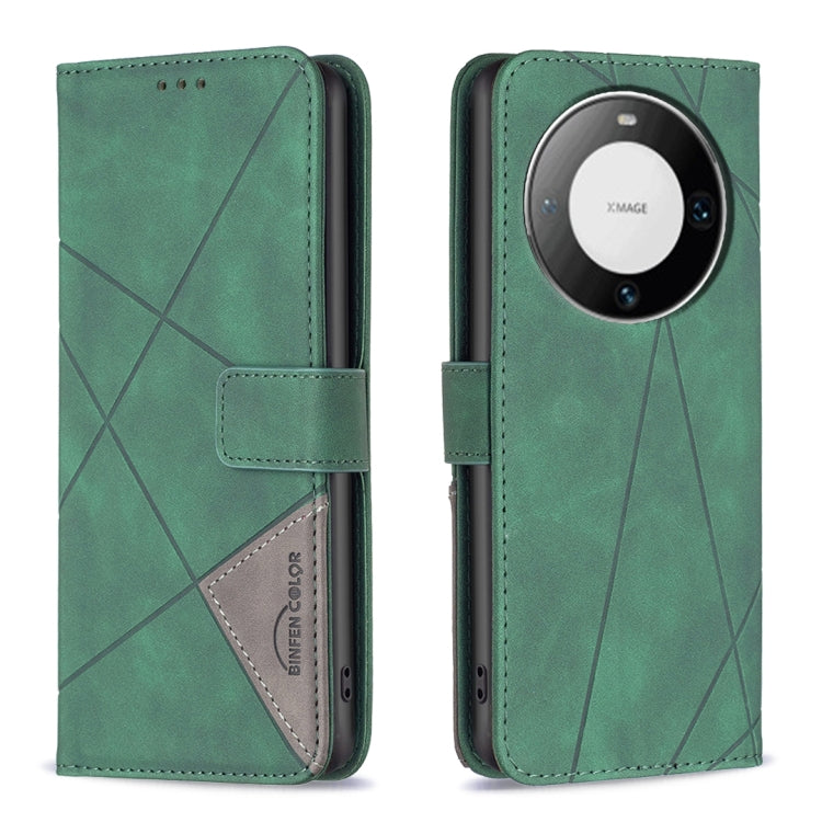 Magnetic Buckle Rhombus Texture Leather Phone Case, For Huawei Mate 60 Pro/Mate 60 Pro+, For Huawei Mate 60