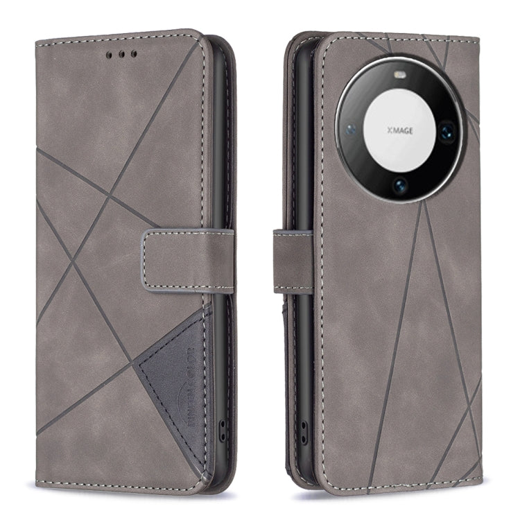 Magnetic Buckle Rhombus Texture Leather Phone Case, For Huawei Mate 60 Pro/Mate 60 Pro+, For Huawei Mate 60