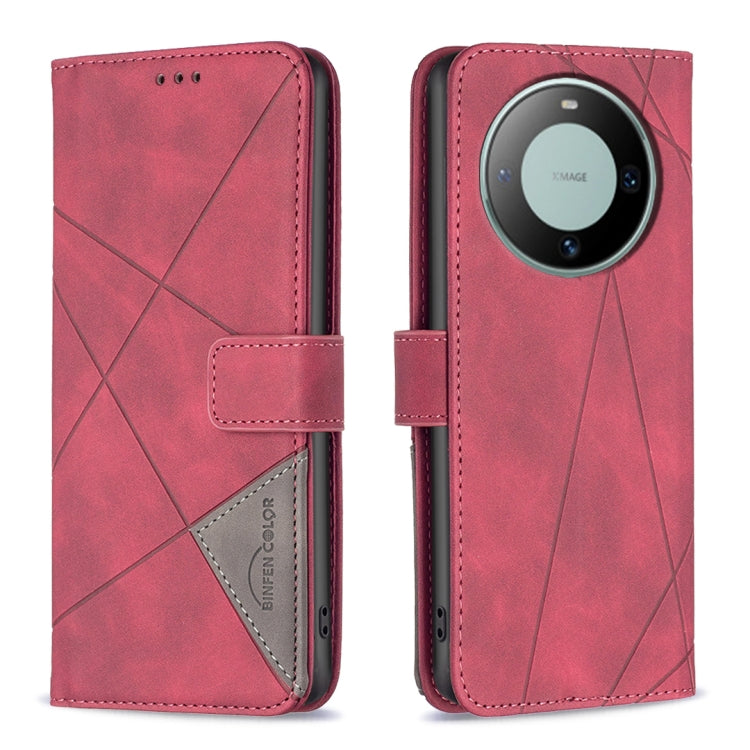 Magnetic Buckle Rhombus Texture Leather Phone Case, For Huawei Mate 60 Pro/Mate 60 Pro+, For Huawei Mate 60