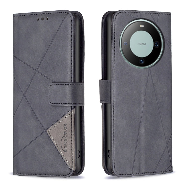 Magnetic Buckle Rhombus Texture Leather Phone Case, For Huawei Mate 60 Pro/Mate 60 Pro+, For Huawei Mate 60