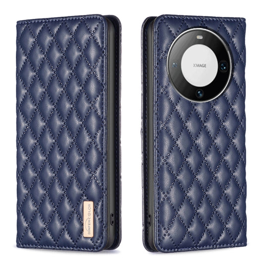 Diamond Lattice Magnetic Leather Flip Phone Case, For Huawei Mate 60 Pro/Mate 60 Pro+, For Huawei Mate 60