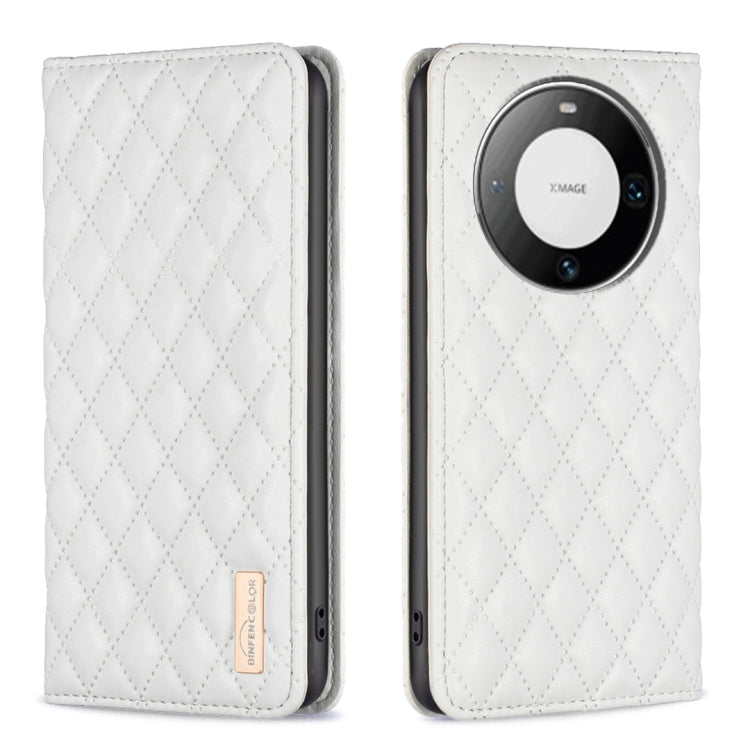 Diamond Lattice Magnetic Leather Flip Phone Case, For Huawei Mate 60 Pro/Mate 60 Pro+, For Huawei Mate 60