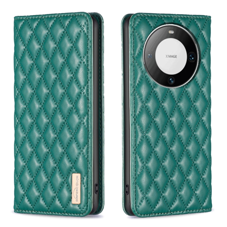 Diamond Lattice Magnetic Leather Flip Phone Case, For Huawei Mate 60 Pro/Mate 60 Pro+, For Huawei Mate 60