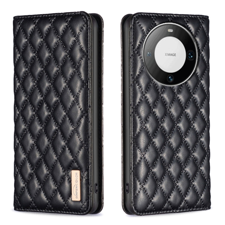 Diamond Lattice Magnetic Leather Flip Phone Case, For Huawei Mate 60 Pro/Mate 60 Pro+, For Huawei Mate 60