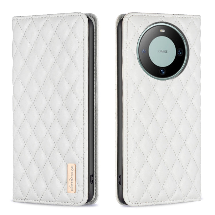 Diamond Lattice Magnetic Leather Flip Phone Case, For Huawei Mate 60 Pro/Mate 60 Pro+, For Huawei Mate 60