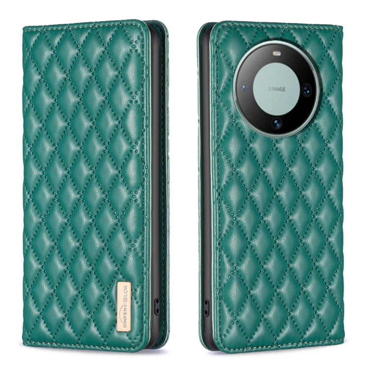 Diamond Lattice Magnetic Leather Flip Phone Case, For Huawei Mate 60 Pro/Mate 60 Pro+, For Huawei Mate 60
