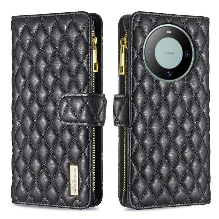 Diamond Lattice Zipper Wallet Leather Flip Phone Case, For Huawei Mate 60 Pro/Mate 60 Pro+, For Huawei Mate 60