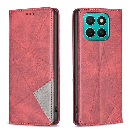 Rhombus Texture Magnetic Leather Phone Case, For Honor X8c 4G, For Honor X9c 5G Global, For Honor X6b, For Honor 200 Lite Global, For Honor X8b, For Honor X9b/Magic6 Lite 5G, For Honor X7b, For Honor 100 Pro