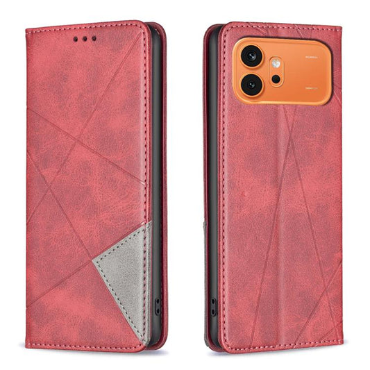 Rhombus Texture Magnetic Leather Phone Case, For Honor 600 Global, For Honor 600 Lite Global, For Honor X6d 5G, For Honor X8d 4G, For Honor X5c 4G / X5c Plus, For Honor X9d 5G / X70 5G, For Honor X7d 5G, For Honor 400 Lite Global