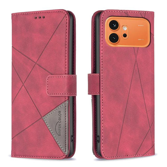 Magnetic Buckle Rhombus Texture Leather Phone Case, For Honor 600 Global, For Honor 600 Lite Global, For Honor X6d 5G, For Honor X8d 4G, For Honor X5c 4G / X5c Plus, For Honor X9d 5G / X70 5G, For Honor X7d 5G, For Honor 400 Pro Global 160.8mm