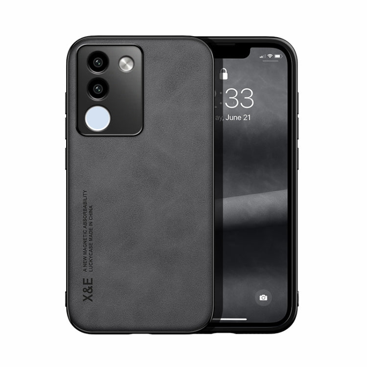 Skin Feel Magnetic Leather Back Phone Case, For vivo X100 Pro, For vivo X100, For vivo iQOO 12, For vivo V29e, For vivo V29e Global, For vivo Y35 4G / Y35+