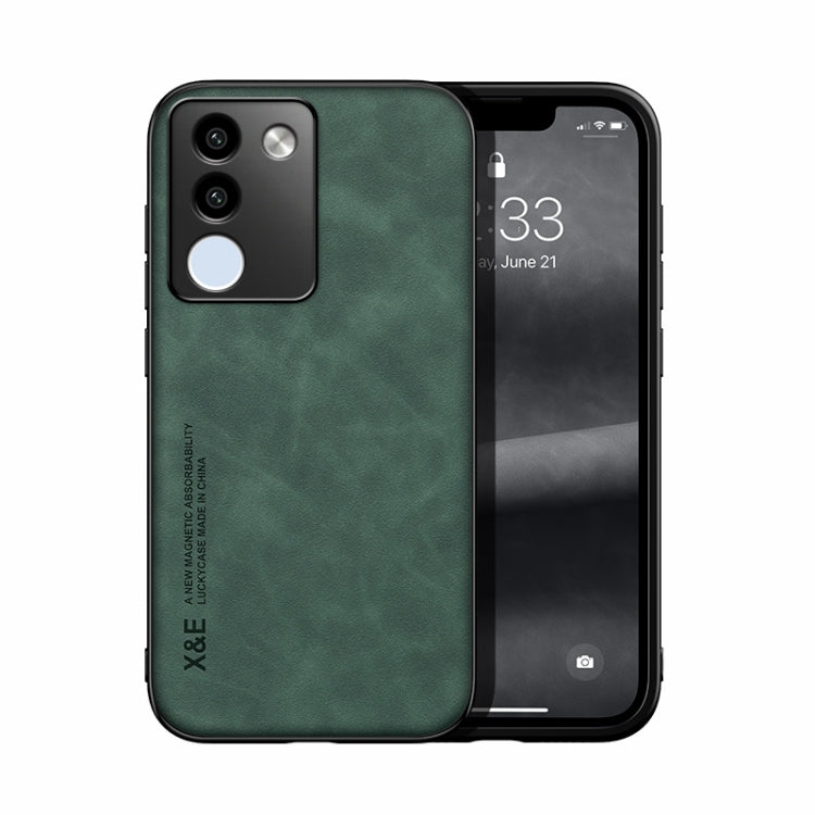 Skin Feel Magnetic Leather Back Phone Case, For vivo X100 Pro, For vivo X100, For vivo iQOO 12, For vivo V29e, For vivo V29e Global, For vivo Y35 4G / Y35+