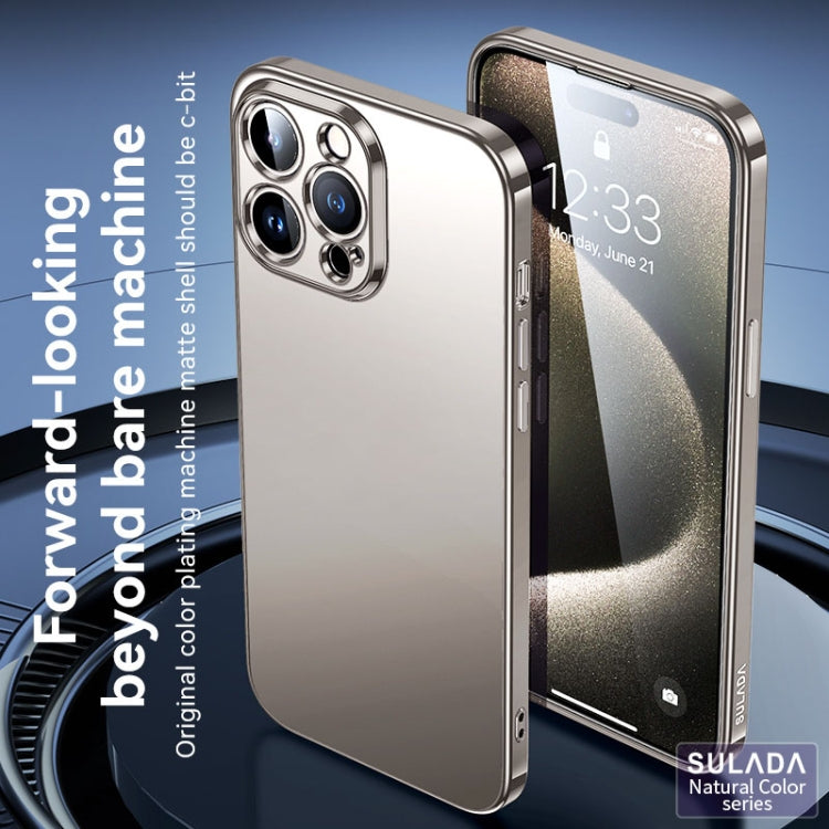 SULADA Electroplating Frosted TPU Phone Case, For iPhone 15 Pro Max, For iPhone 15 Pro, For iPhone 15 Plus, For iPhone 15