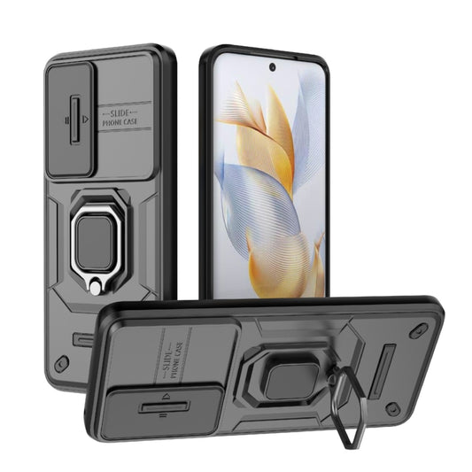 Sliding Camshield TPU + PC Shockproof Phone Case with Holder, For Honor 90 5G, For Honor X40 5G