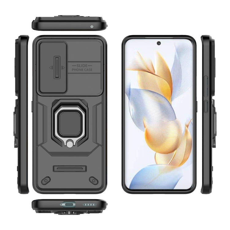 Sliding Camshield TPU + PC Shockproof Phone Case with Holder, For Honor 90 5G, For Honor X40 5G