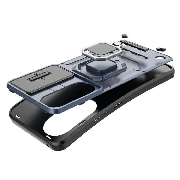 Sliding Camshield TPU + PC Shockproof Phone Case with Holder, For Honor 90 5G, For Honor X40 5G