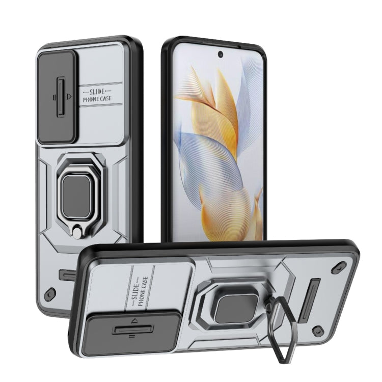 Sliding Camshield TPU + PC Shockproof Phone Case with Holder, For Honor 90 5G, For Honor X40 5G