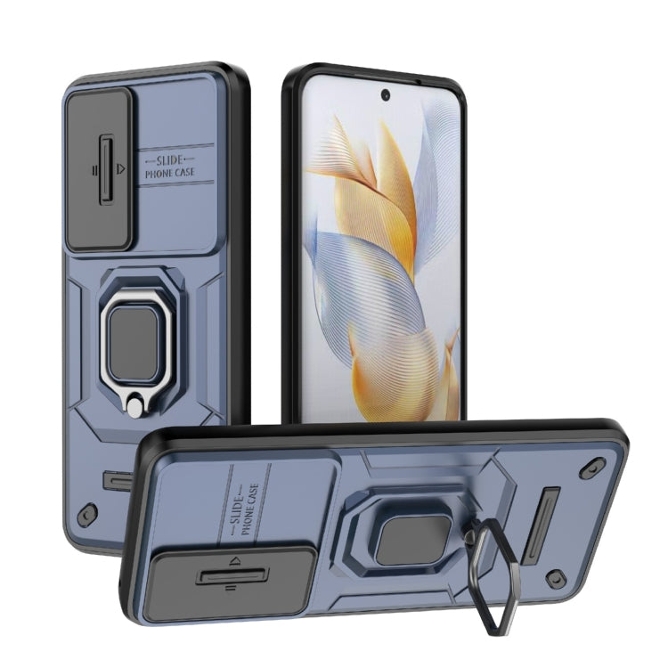 Sliding Camshield TPU + PC Shockproof Phone Case with Holder, For Honor 90 5G, For Honor X40 5G