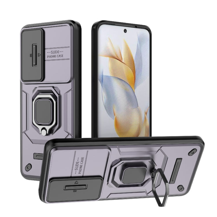 Sliding Camshield TPU + PC Shockproof Phone Case with Holder, For Honor 90 5G, For Honor X40 5G