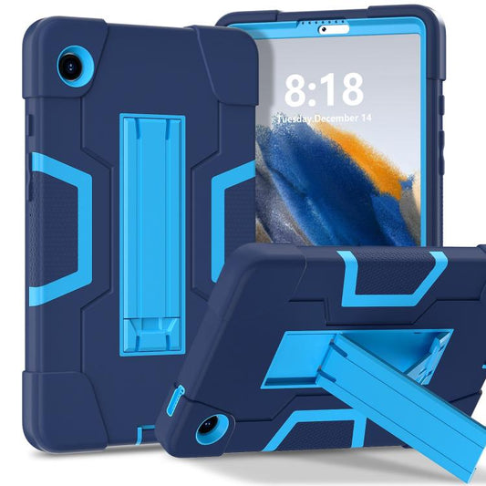 Contrast Color Silicone PC Tablet Case with Holder, For Samsung Galaxy Tab A11, For Samsung Galaxy Tab A9+, For Samsung Galaxy Tab A9, For Samsung Galaxy Tab S9+