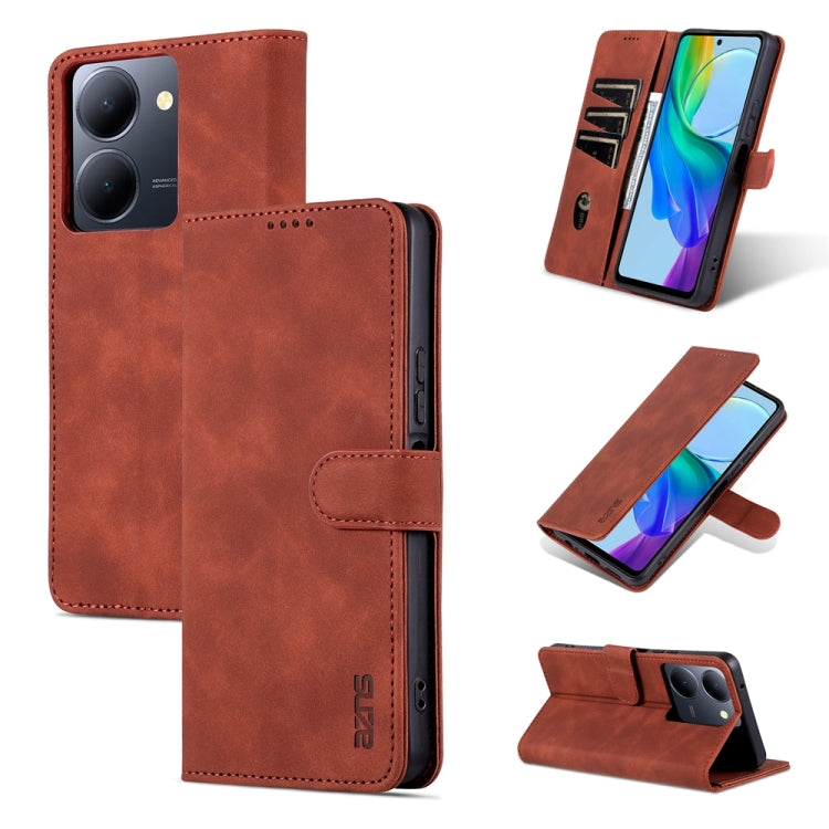 AZNS Skin Feel Calf Texture Flip Leather Phone Case, For vivo Y35+/Y35m+, For vivo Y78 5G / Y36 / Y27 5G, For vivo Y78+/Y78 5G Global/V29 Lite, For vivo Y35 5G/Y56 5G/Y02s 4G/Y16 4G