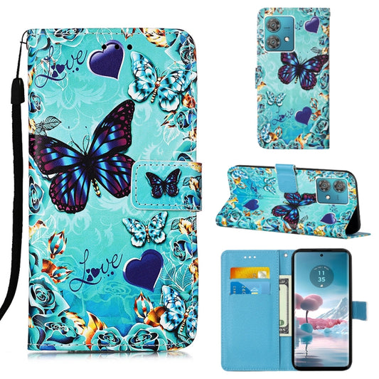 Colored Drawing Pattern Plain Weave Leather Phone Case, For Motorola Edge 40 Neo, For Motorola Moto G14, For Motorola Moto G Power 2023, For Motorola Moto G Stylus 5G 2023, For Motorola Moto G 5G 2023
