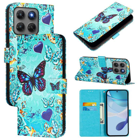 Colored Drawing Pattern Plain Weave Leather Phone Case, For Motorola Moto G37 / G37 Power / G47 5G, For Motorola Moto G87 / G67 / G77 5G, For Motorola Signature 5G, For Motorola Moto G17 / G17 Power, For Motorola Moto G67 Power 5G                      ...