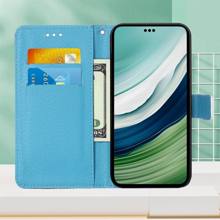Colored Drawing Pattern Plain Weave Leather Phone Case, For Huawei Mate 60 Pro
