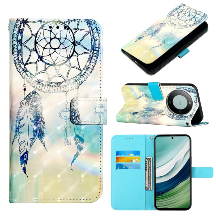 3D Painting Horizontal Flip Leather Phone Case, For Huawei nova 12s Global, For Huawei Pura 70 Pro, For Huawei Pura 70, For Huawei Mate 60, For Huawei Mate 60 Pro, For Huawei P60 Art