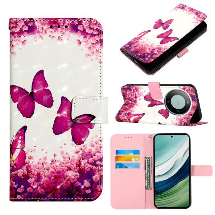 3D Painting Horizontal Flip Leather Phone Case, For Huawei nova 12s Global, For Huawei Pura 70 Pro, For Huawei Pura 70, For Huawei Mate 60, For Huawei Mate 60 Pro, For Huawei P60 Art