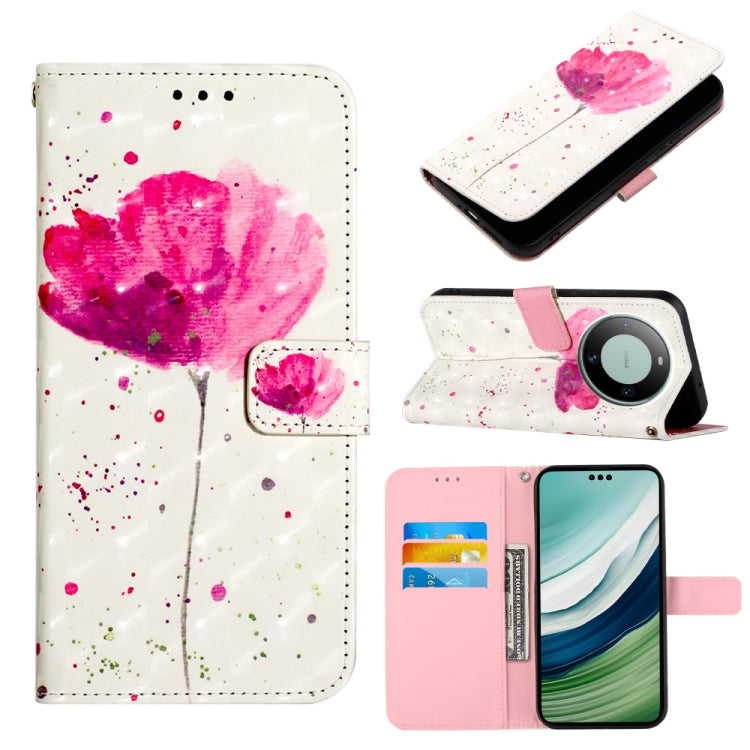 3D Painting Horizontal Flip Leather Phone Case, For Huawei nova 12s Global, For Huawei Pura 70 Pro, For Huawei Pura 70, For Huawei Mate 60, For Huawei Mate 60 Pro, For Huawei P60 Art
