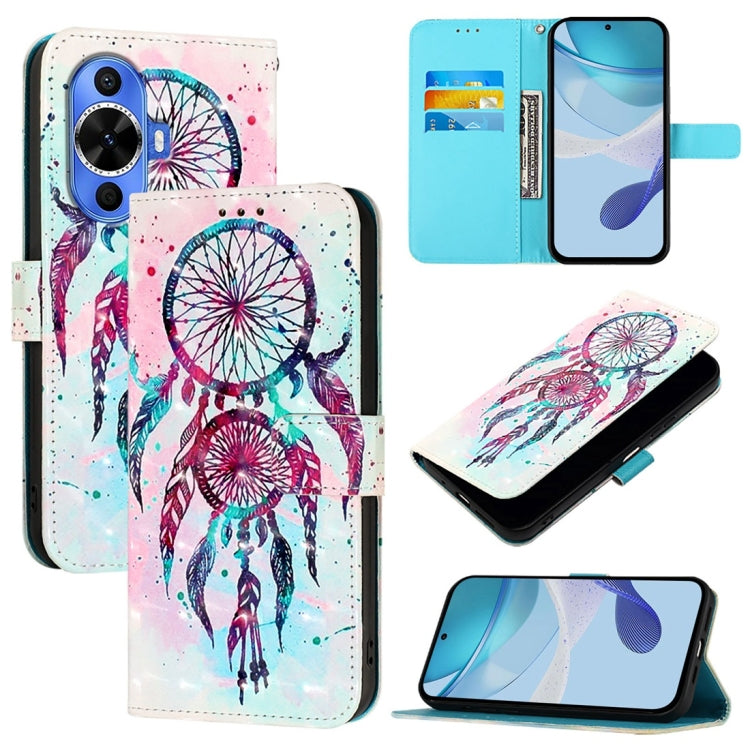 3D Painting Horizontal Flip Leather Phone Case, For Huawei nova 12s Global, For Huawei Pura 70 Pro, For Huawei Pura 70, For Huawei Mate 60, For Huawei Mate 60 Pro, For Huawei P60 Art
